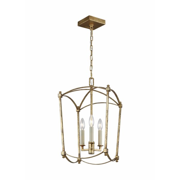 Thayer 3 Light Chandelier in Antique Gild by Sean Lavin