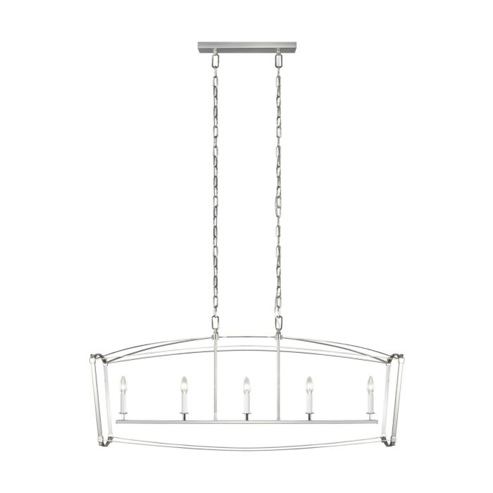 Thayer 5 Light Kitchen Island Light in Polished Nickel by Sean Lavin