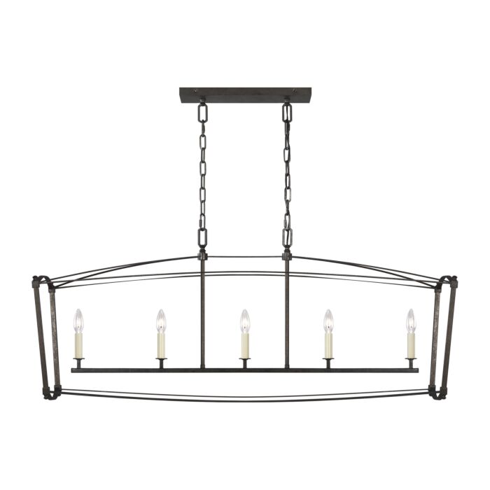 Thayer 5 Light Kitchen Island Light in Smith Steel by Sean Lavin