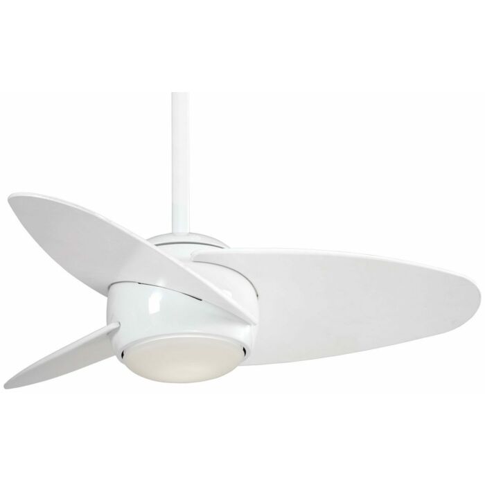 Minka Aire Slant 36 Inch LED Ceiling Fan in White