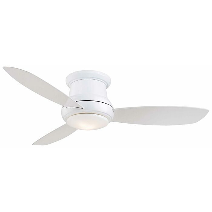 Minka Aire Concept II 52 Inch LED Flush Mount Ceiling Fan in White