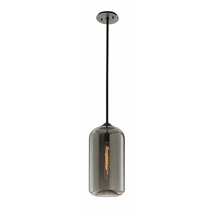 Troy District 21 Inch Pendant Light in Satin Black