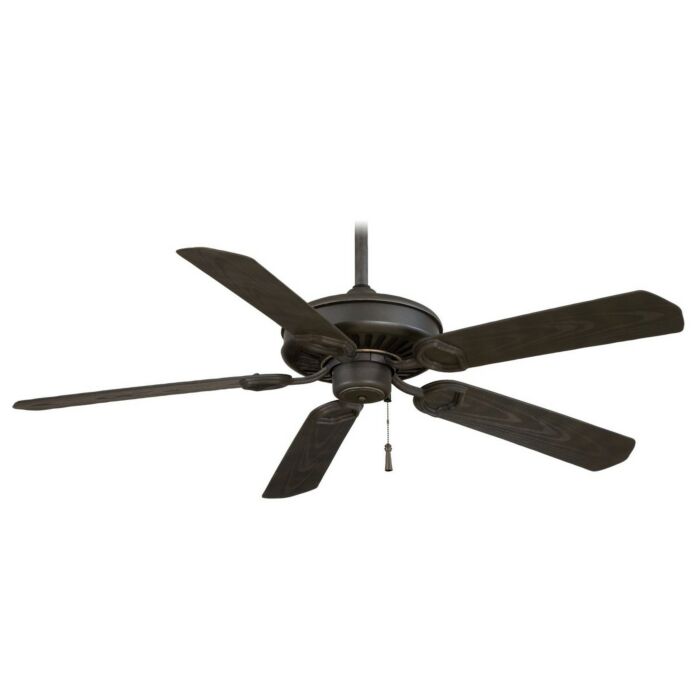 Minka Aire Sundowner 54 Inch Ceiling Fan in Black Iron W/ Aged Iron Accents