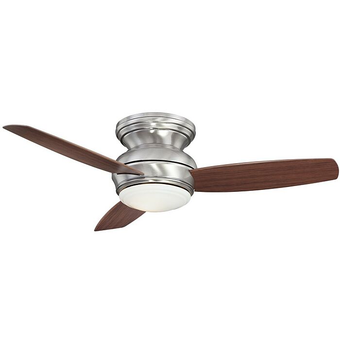 Minka Aire Traditional Concept 44 Inch LED Indoor/Outdoor Flush Mount Ceiling Fan in Pewter