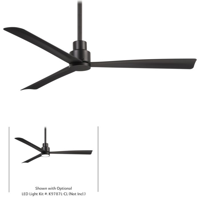 Minka Aire Simple 52 Inch Indoor/Outdoor Ceiling Fan in Coal