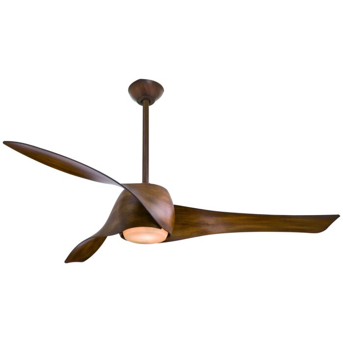 Minka Aire Ceiling Fan with Light Kit in Distressed Koa