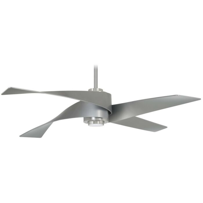 Minka Aire Artemis IV 64 Inch LED Ceiling Fan in Brushed Nickel with Silver