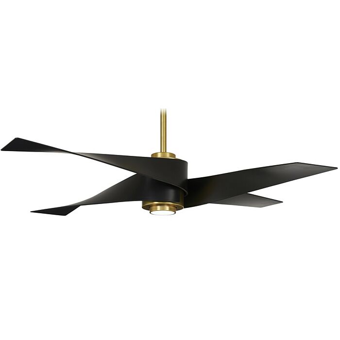 Minka Aire Artemis IV 64 Inch LED Ceiling Fan in Soft Brass