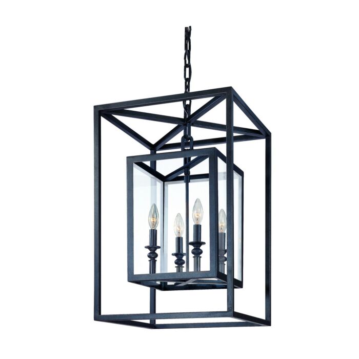 Troy Morgan 4 Light Chandelier in Deep Bronze