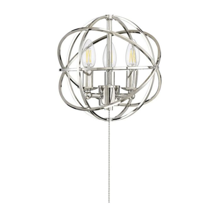 Savoy House North 10.5 Inch 3 Light Clear Glass Fan Light Kit in Aged Wood