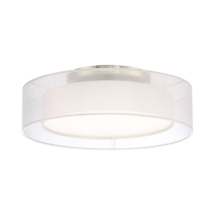 Modern Forms Metropolis 18 Inch Ceiling Light in Brushed Nickel