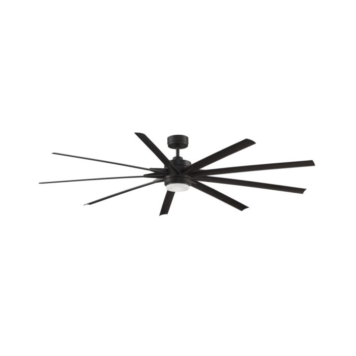 Fanimation Odyn 84 Inch Indoor/Outdoor 9 Blade Ceiling Fan with Light in Dark Bronze