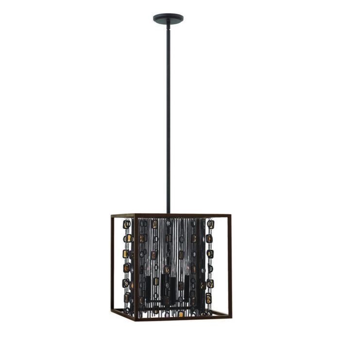 Fredrick Ramond Mercato 4 Light  Foyer in Anchor Bronze