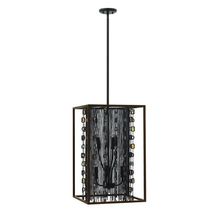 Fredrick Ramond Mercato 6 Light Foyer Pendant in Anchor Bronze