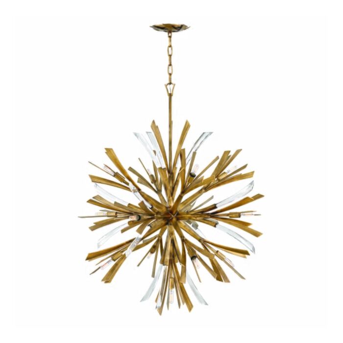 Fredrick Ramond Vida 13 Light Chandelier in Burnished Gold