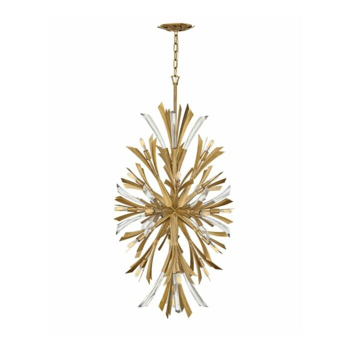Fredrick Ramond Vida 19 Light Chandelier in Burnished Gold