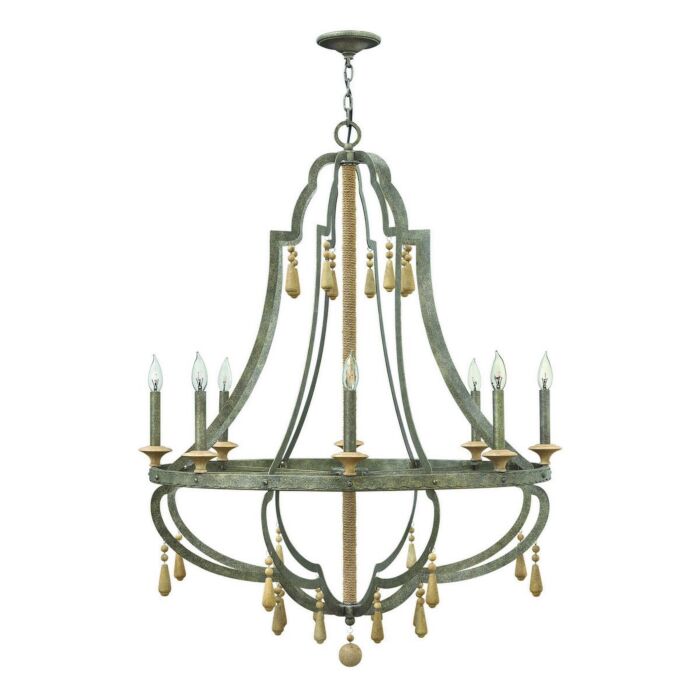 Fredrick Ramond Cordoba 8 Light Chandelier in Distressed Iron