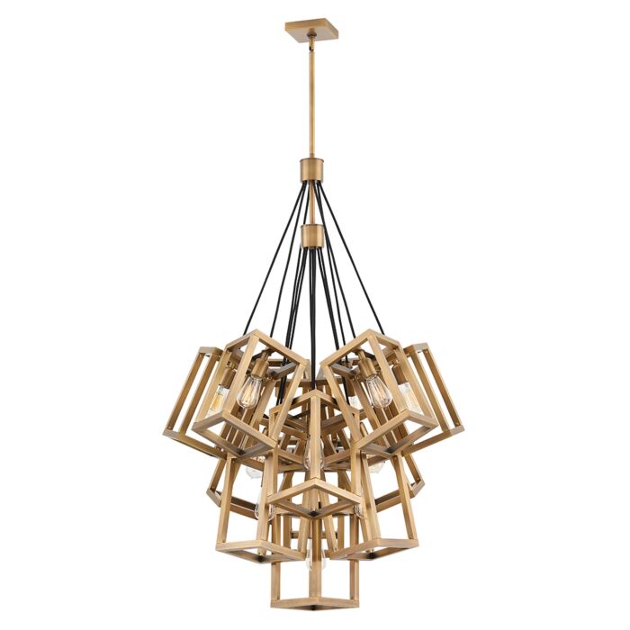 Fredrick Ramond Ensemble 13 Light Chandelier in Brushed Bronze