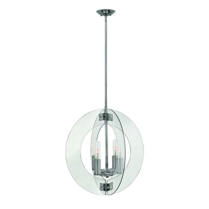 Fredrick Ramond Solstice 4 Light Stem Hung Pendant in Polished Chrome