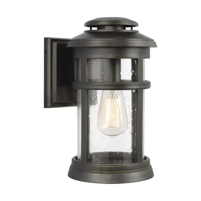 Feiss Newport Nautical Outdoor Wall Lantern in Antique Bronze