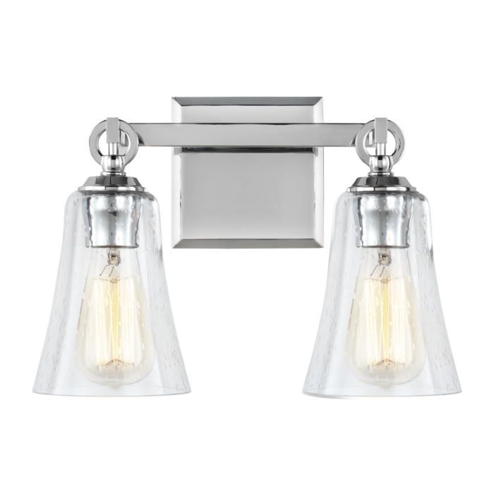 Monterro 2 Light Bathroom Vanity Light in Chrome by Sean Lavin