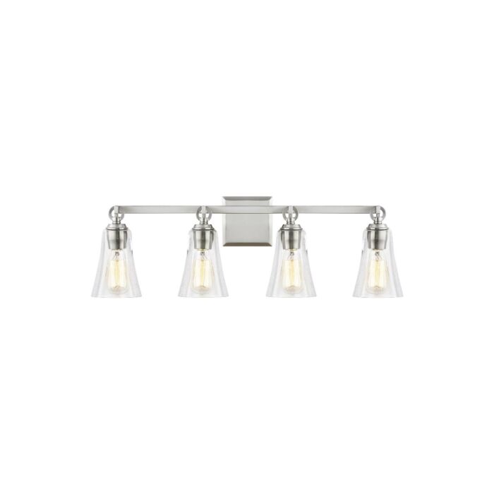 Monterro 4 Light Bathroom Vanity Light in Satin Nickel by Sean Lavin