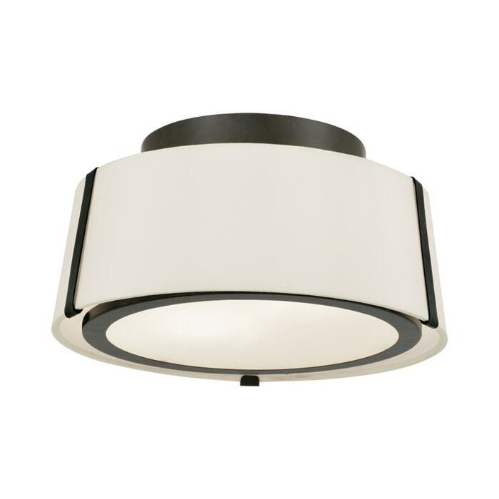 Crystorama Fulton 2 Light 12 Inch Ceiling Light in Matte Black