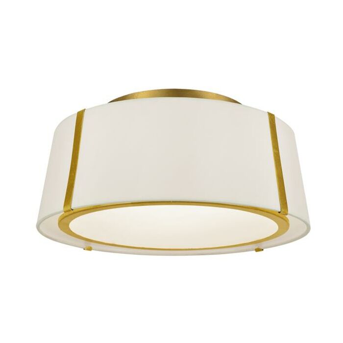 Crystorama Fulton 3 Light 18 Inch Ceiling Light in Antique Gold