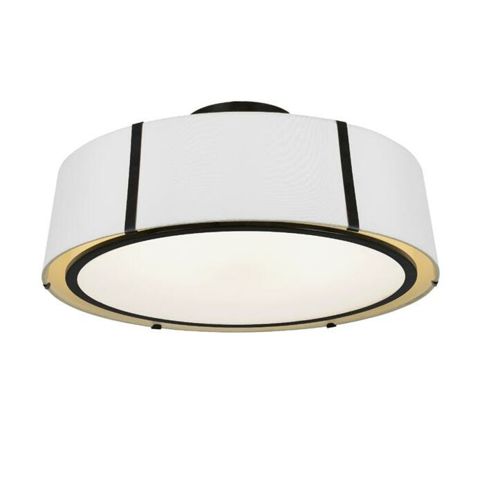 Crystorama Fulton 6 Light 24 Inch Ceiling Light in Matte Black