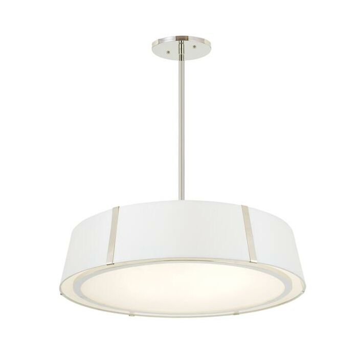 Crystorama Fulton 6 Light 54 Inch Chandelier in Polished Nickel