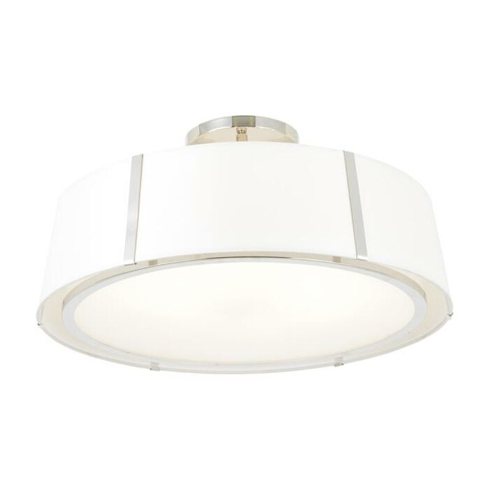 Crystorama Fulton 6 Light Ceiling Light in Polished Nickel