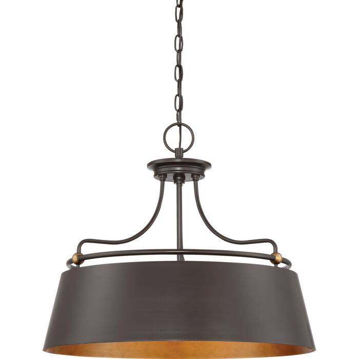 Quoizel Fairview 4 Light 24 Inch Pendant Light in Western Bronze
