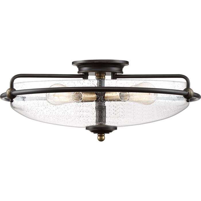 Quoizel Griffin 4 Light 21 Inch Ceiling Light in Palladian Bronze