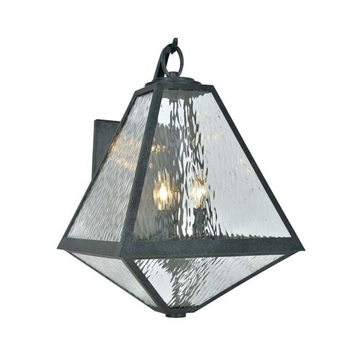 Brian Patrick Flynn for Crystorama Glacier 21 Inch Outdoor Wall Light in Black Charcoal