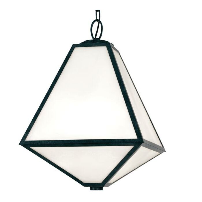 Brian Patrick Flynn for Crystorama Glacier 21 Inch Outdoor Hanging Light in Black Charcoal