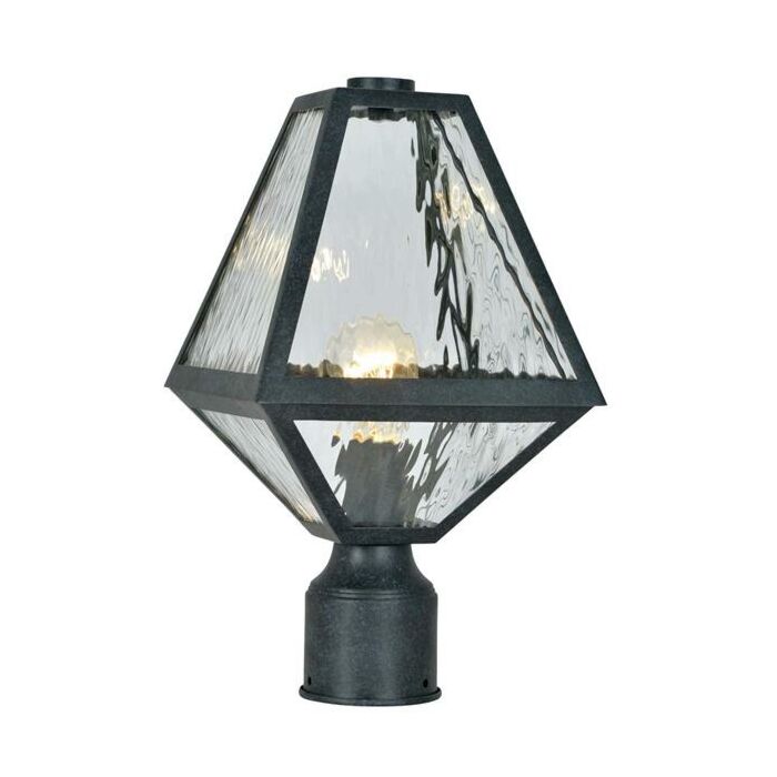 Brian Patrick Flynn for Crystorama Glacier 14 Inch Outdoor Post Light in Black Charcoal