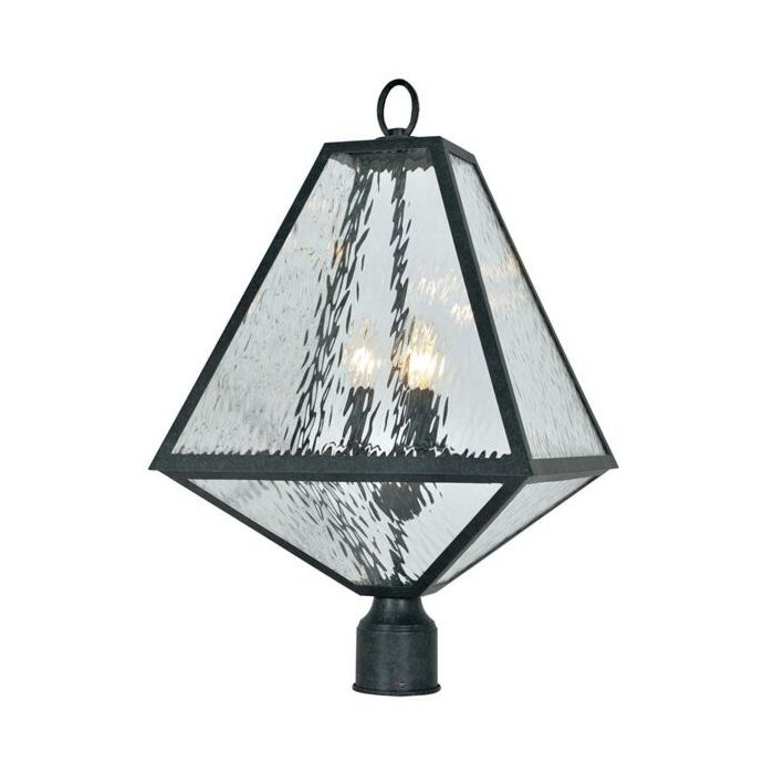 Brian Patrick Flynn for Crystorama Glacier 21 Inch Outdoor Post Light in Black Charcoal