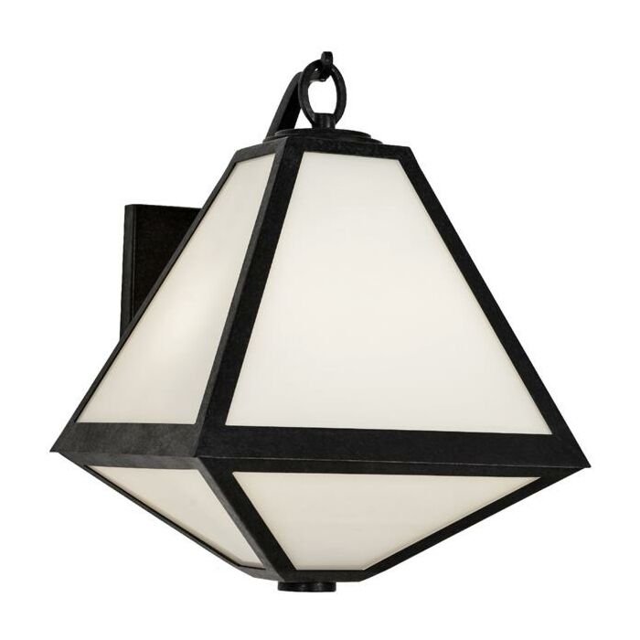 Crystorama Glacier 2 Light 17 Inch Outdoor Wall Light in Black Charcoal