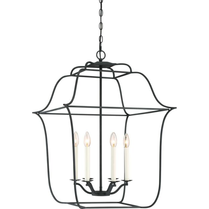 Quoizel Gallery 6 Light 30 Inch Transitional Chandelier in Royal Ebony