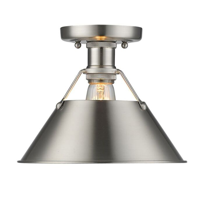 Golden Orwell 10 Inch Ceiling Light in Pewter