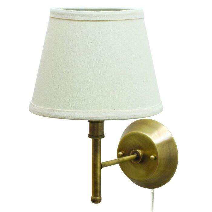 House of Troy Wall Pin up Lamp in Antique Brass Finish