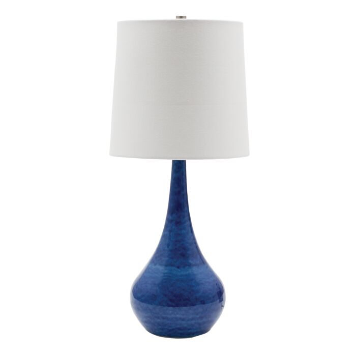 House of Troy Scatchard 23 Inch Table Lamp in Blue Gloss