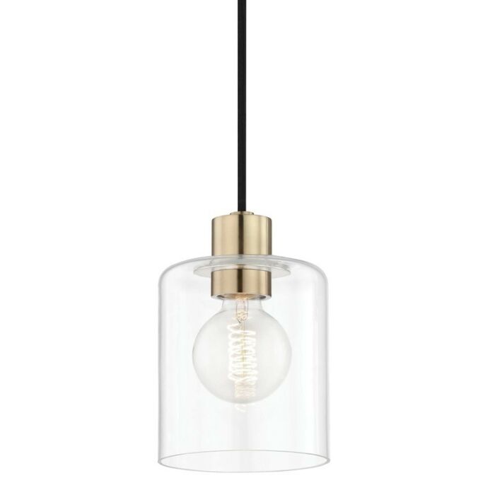 Mitzi Neko 8 Inch Pendant Light in Aged Brass
