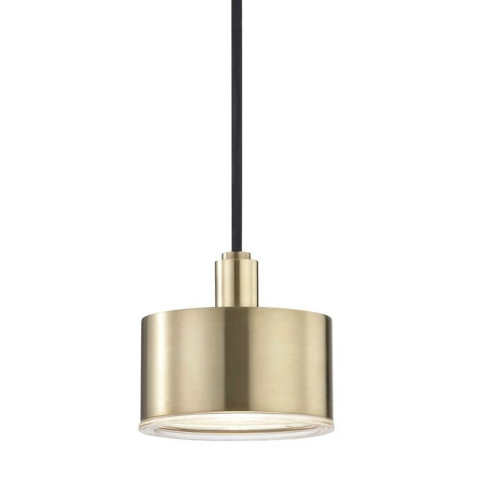Mitzi Nora 5 Inch Pendant Light in Aged Brass
