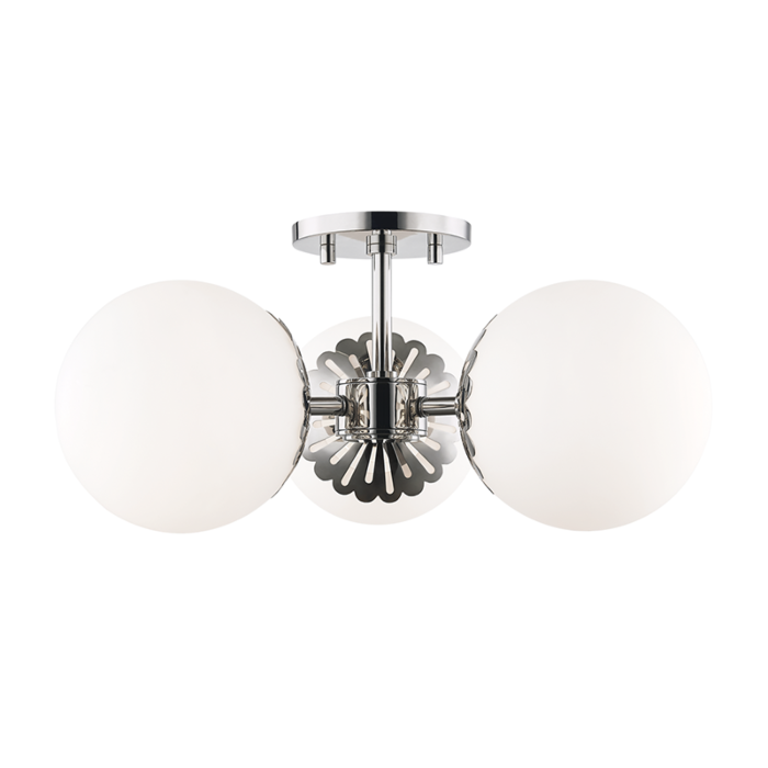 Mitzi Paige 3 Light Ceiling Light in Polished Nickel