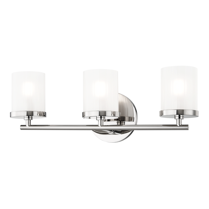 Mitzi Ryan 3 Light 18 Inch Bathroom Vanity Light in Polished Nickel