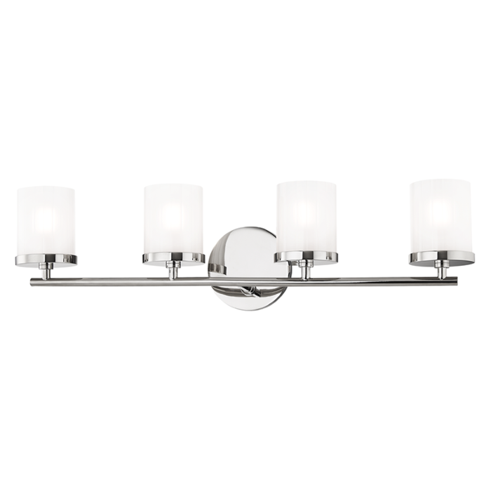 Mitzi Ryan 4 Light 25 Inch Bathroom Vanity Light in Polished Nickel
