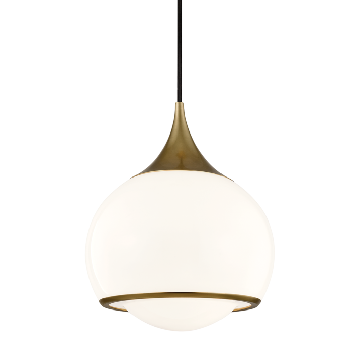 Mitzi Reese Pendant Light in Aged Brass