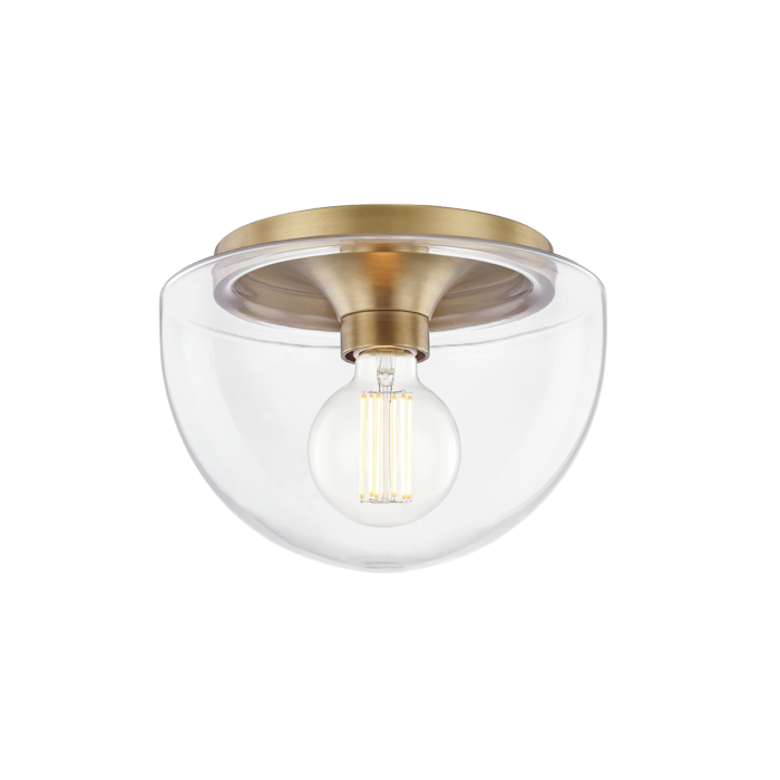 Mitzi Grace Ceiling Light in Aged Brass