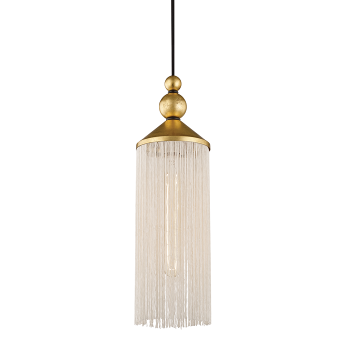 Mitzi Scarlett Pendant Light in Gold Leaf and Black